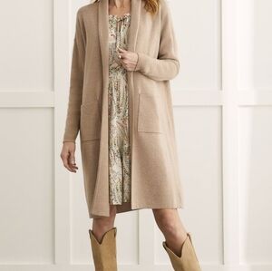 Tribal Central Park Tan Coatigan, Large